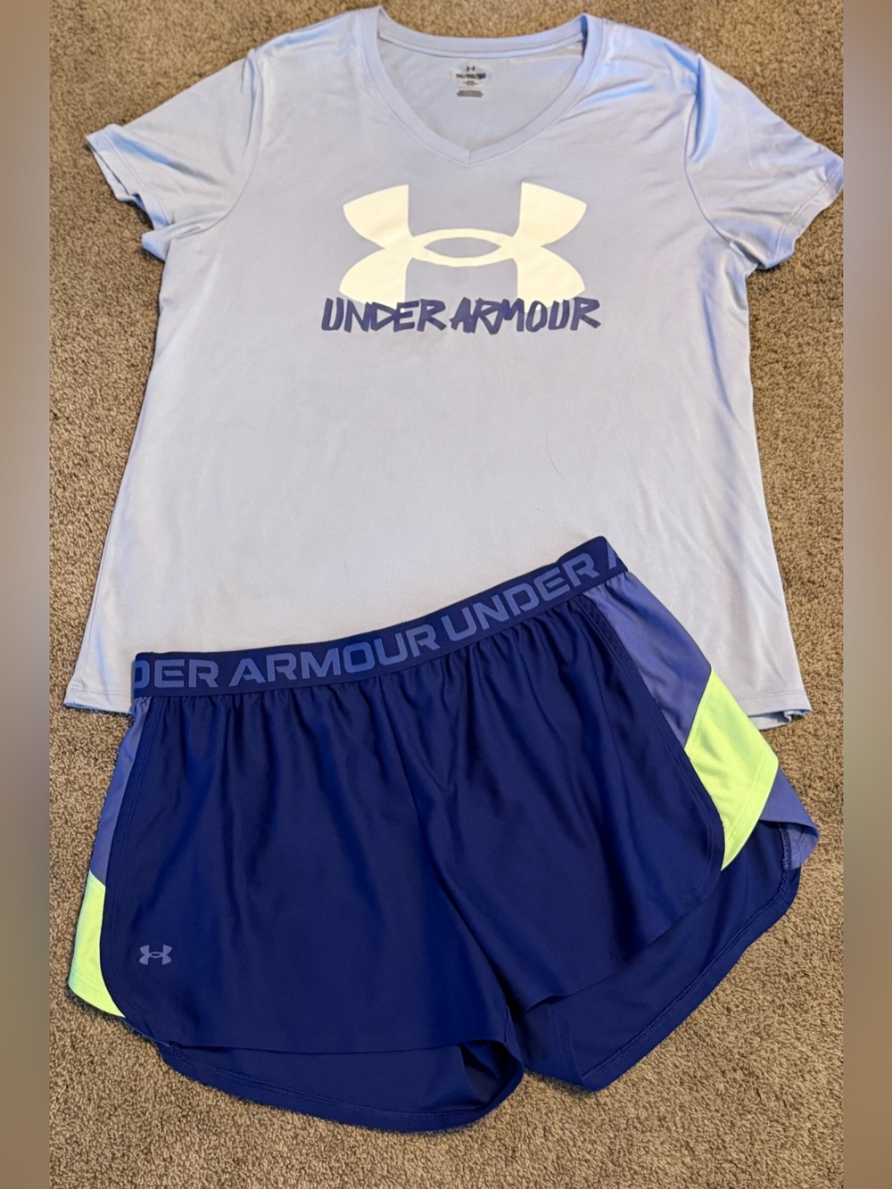 Ladies Under Armour Shirt/Short Set Plus Size XXL/2XL